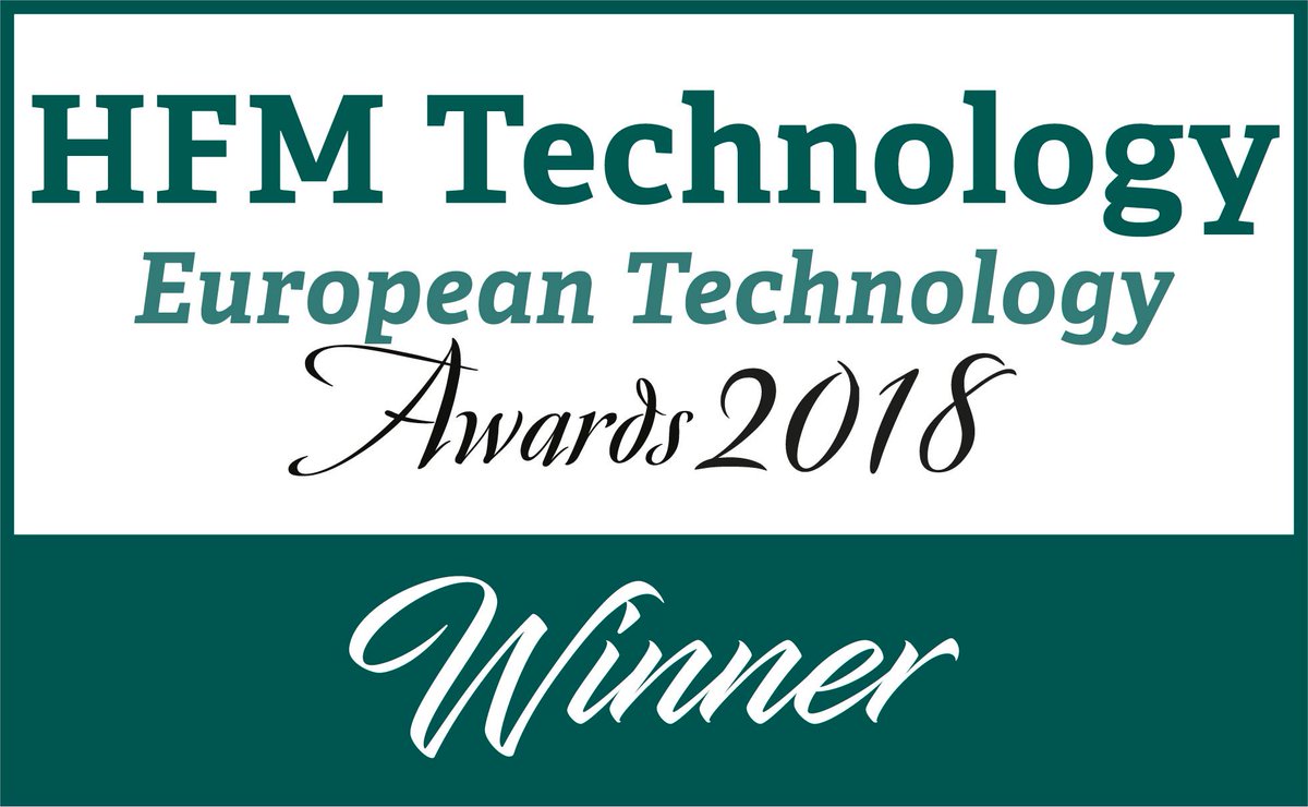 We're absolutely chuffed to have won 'best derivatives solution 2018' <a href="/HFMTechnology/">HFMTechnology</a> Awards, read more here > bit.ly/2MqLnCh 😊