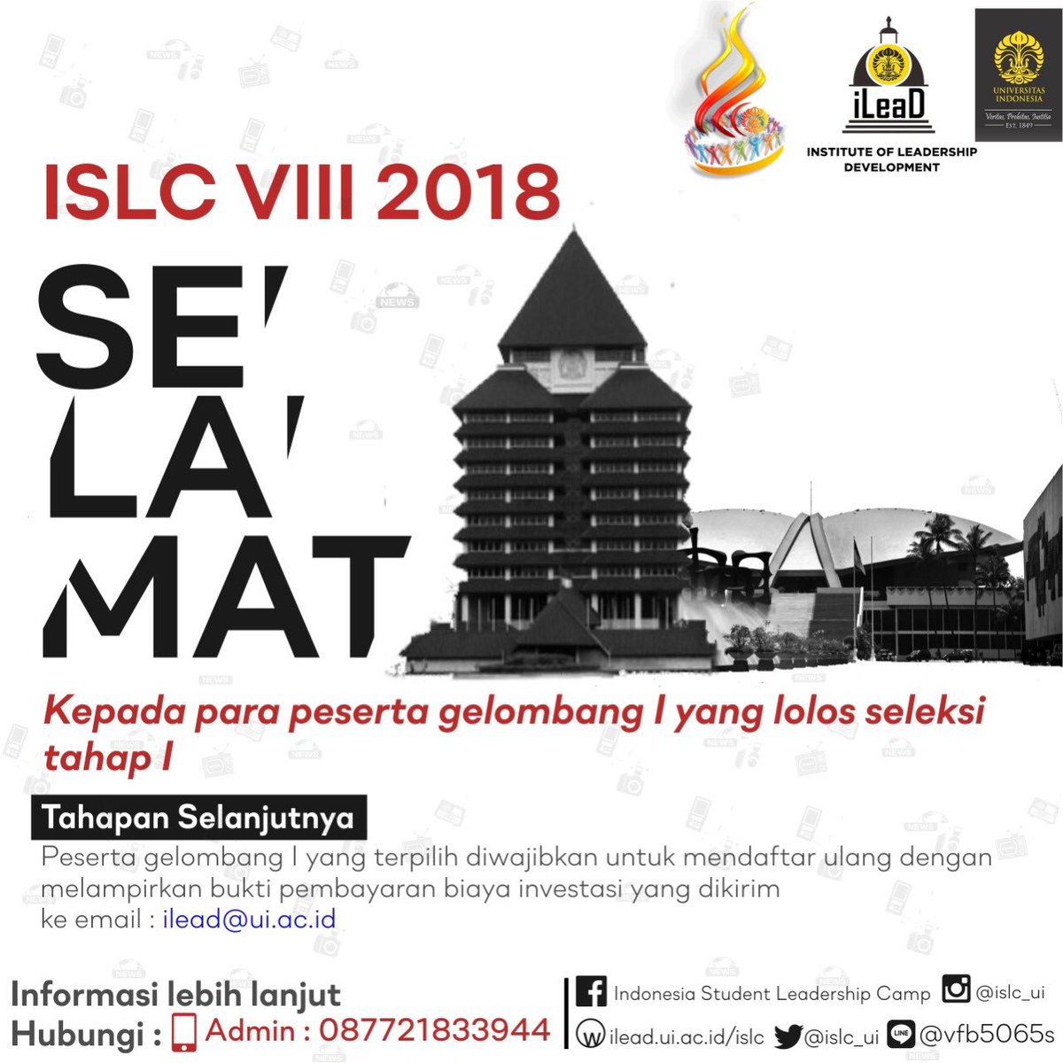 ISLC_UI's tweet image. All applicants of Phase I! Please do check your inbox for the names of successful recruits has been sent to each of your address! CONGRATULATIONS IN ADVANCE ;) #HopeforBetterChange #ISLCVIII