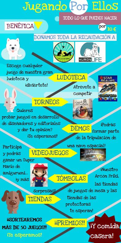 ¿Qué puedes hacer el próximo 22 de septiembre en Jugando Por Ellos XI? Jugar mucho 🎲, ayudar a Huron Life y La Luz Animal 🐶 y un montón de cosas más que te explicamos en nuestro blog ⏩ goo.gl/C6vG6n