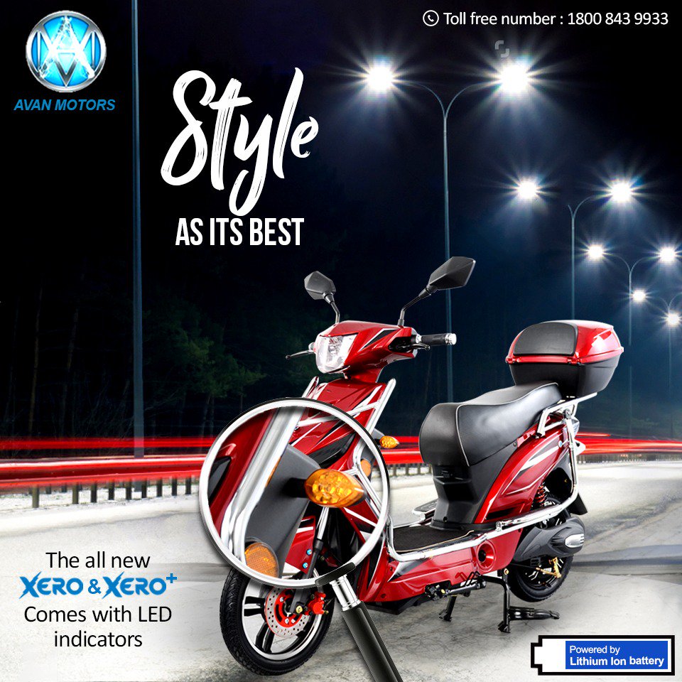 NexzuMobility's tweet photo. Presenting all new Xero & Xero+ with LED Indicators. Saving money on every mile was never so stylish. #avanmotors #xero #electricscooter #LEDindicators #styleatitsbest https://t.co/KeEUtSLcb5