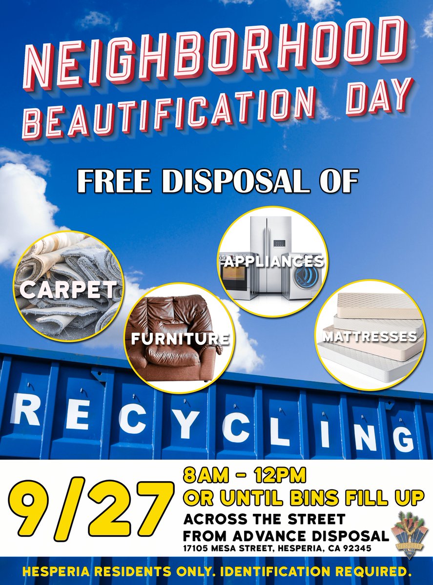 City Of Hesperia On Twitter Neighborhood Beautification Day Is