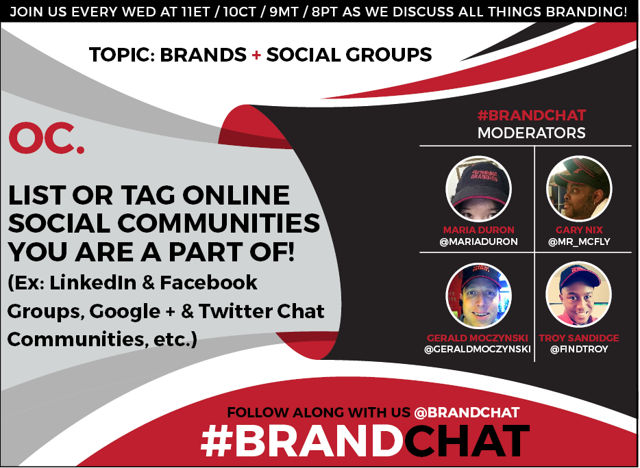 FindTroy's tweet photo. OC is 3 Parts:
Part 1:
List or tag online social media communities you are a part of!
#brandchat https://t.co/olKSPBkWCA