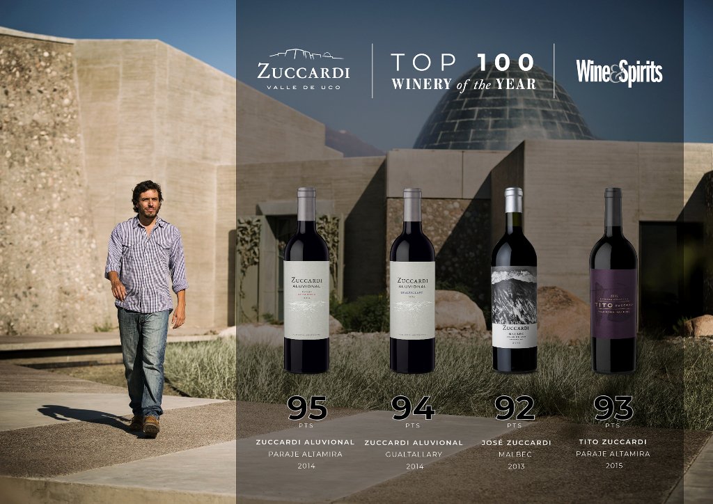 Zuccardi ValleDeUco (@zuccardiwines) on Twitter photo Zuccardi Valle de Uco, reconocida como "Top 100 Winery of the Year" por la revista <a href="/WineandSpirits/">Wine & Spirits Mag</a>. Zuccardi Valle de Uco, reconocida como "Top 100 Winery of the Year" por la revista <a href="/WineandSpirits/">Wine & Spirits Mag</a>.