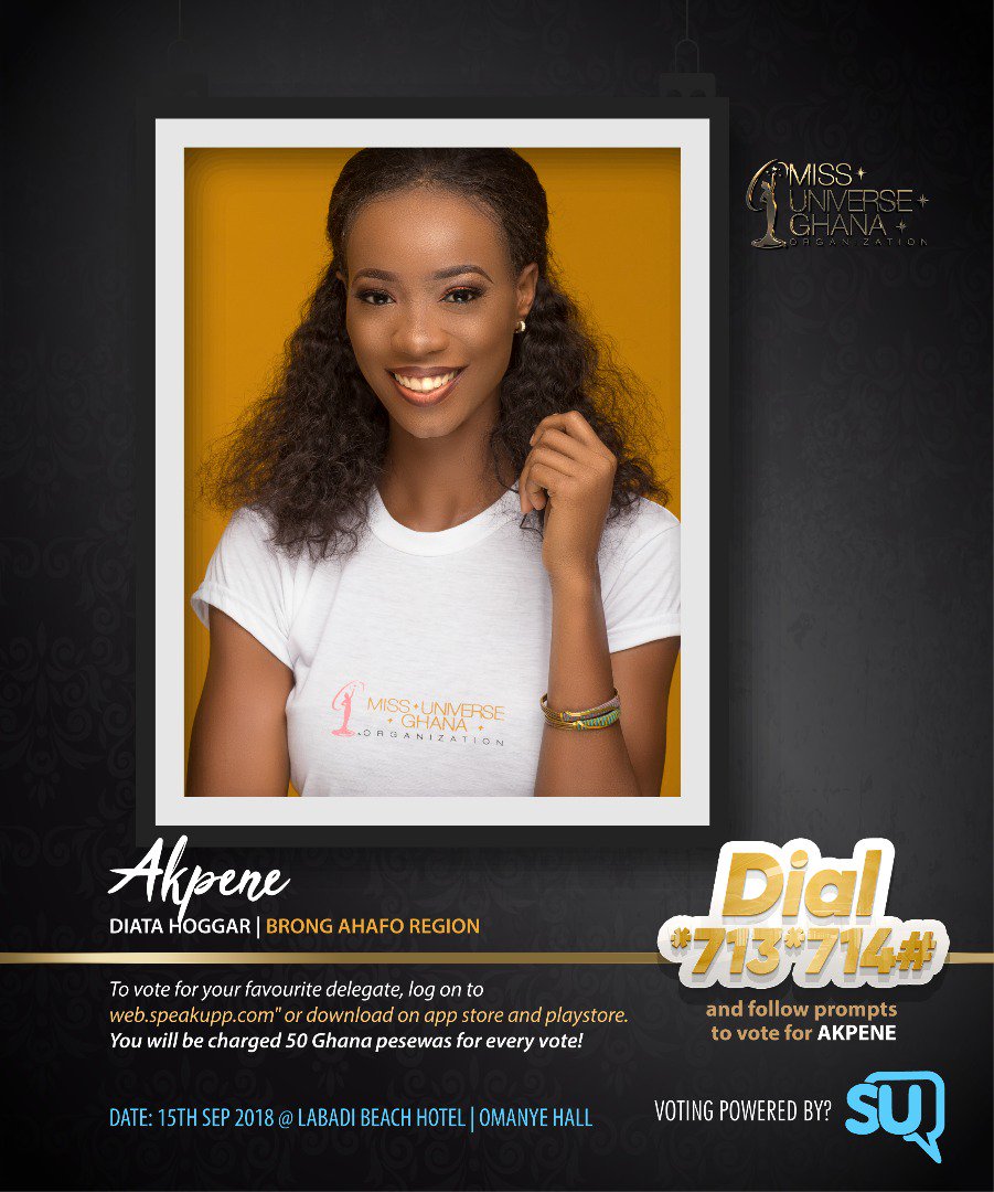 ELgh_'s tweet image. Vote Akpene Diata Hoggar for Miss Universe Ghana 🙏