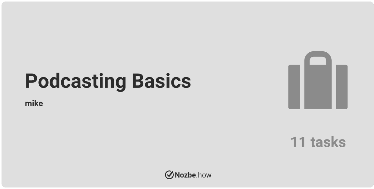 nozbe's tweet photo. Ever wanted to start your own podcast? 🎙️
Try out the #NozbeHOW template created by @mikekstpierre and you'll know how to start 🙂
⬇️⬇️⬇️
https://t.co/bOrKPxgFmR https://t.co/AUWpIWvCBI