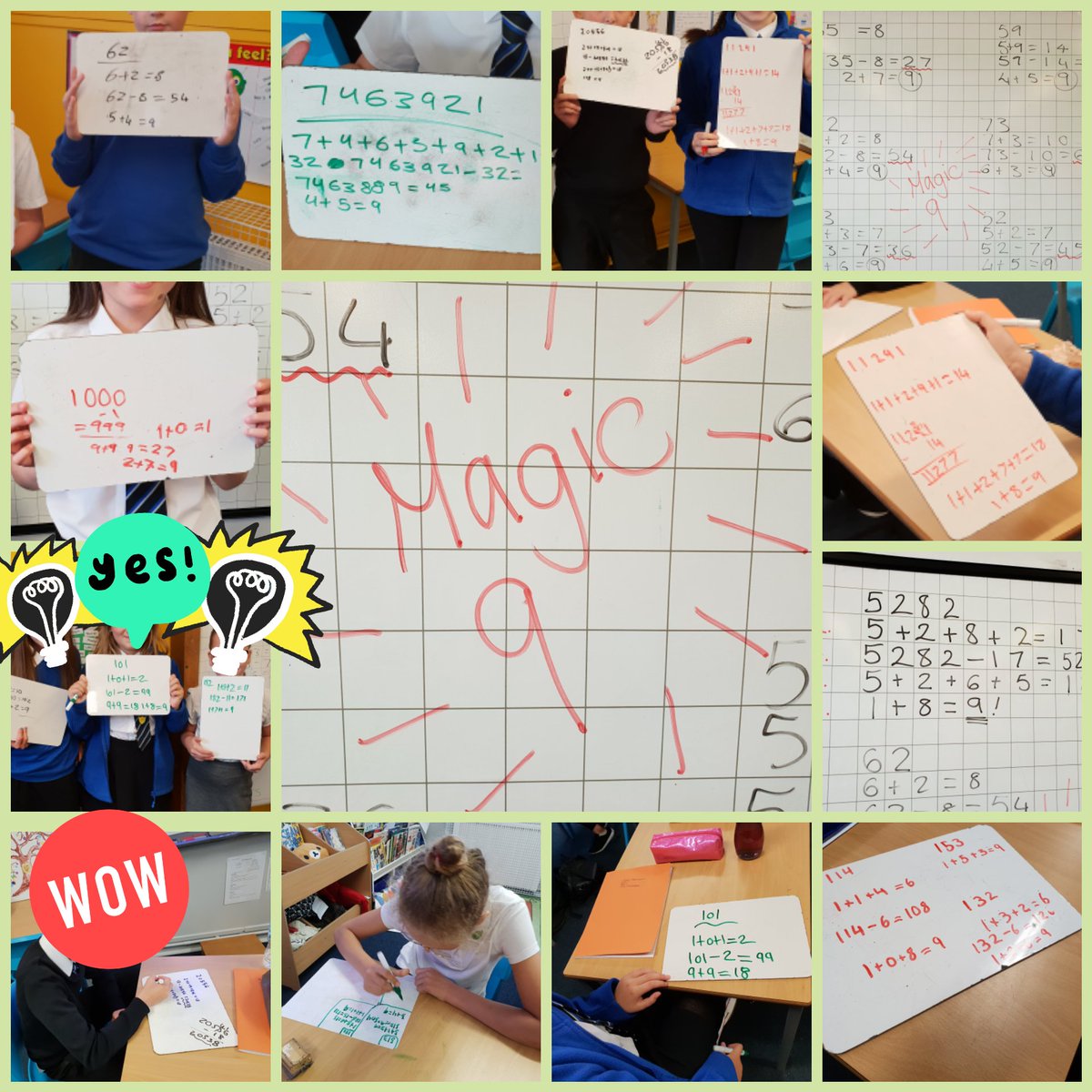 LittleMissBake2's tweet photo. What happens if we use a 3 digit number or a 4 digit number? Good question... let's investigate! What ensued was #mathsmindsets at it's best!! #mathsweekscotland #mathsweekscot #mathsrocks @wlourladysps @joboaler https://t.co/Pbkp3Sbk9O