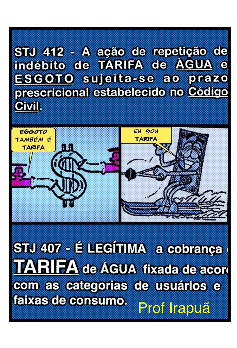 irapuabeltrao's tweet image. Lembra da diferença de TAXA e TARIFA? Cuidado, o serviço de água e esgoto não tem natureza tributária, mas sim de TARIFA. #aulatributario #direitotributario #direitotributário #tributario #aulajuridica #taxa #tarifa #aguaeesgoto #direitofiscal #concursopublico #concursospublicos