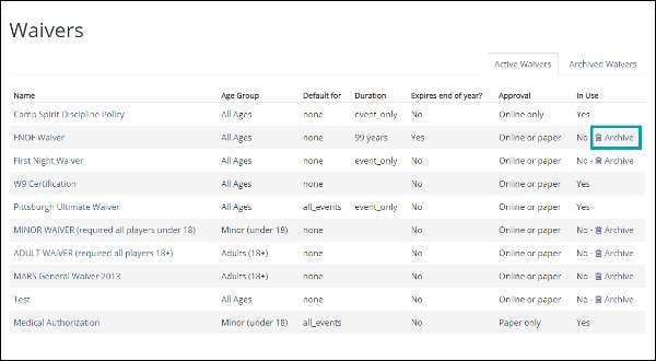 Organization administrators now have the ability to archive waivers. In your standard administrator navigation menu, you should see a new section titled Waivers. Click the link for more information.
usetopscore.com/p/ability-to-a…