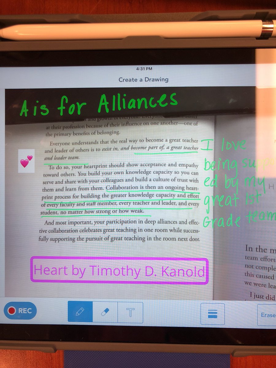 Reflecting on Heart by Timothy Kanold and the way my team lifts each other to new heights #trinitylearns #booksnaps #trinityreads