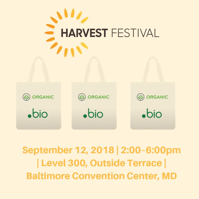 dot_bio's tweet photo. Today's the day! Come find us at the Natural Products Harvest Festival from 2-6 at Booth #H69. (We'll be the ones handing out the cool, free, organic bags 😎 ) @NatProdExpo
#dotBIO #ExpoEast #NatProdExpo #HarvestFestival #organic https://t.co/mLTyvUYgrA