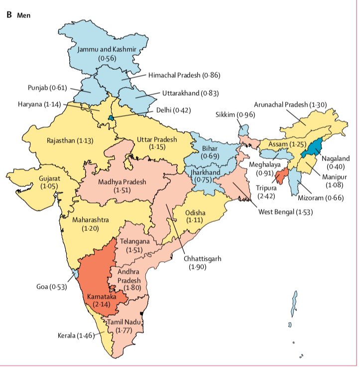 jsbamrah's tweet photo. #suicide @TheLancetPH @ProfLAppleby @ICMRDELHI
India
17·8% of global pop 
36·6% of global suicide deaths among women 
24·3% among men
Suicides ⬆️from 1990 for both sexes, women ⬆️ men
Young adult suicides =public health crisis
Suicide 1st cause of death in 15–29 yr &amp; 15–39 yr https://t.co/r4n6WNiWFX