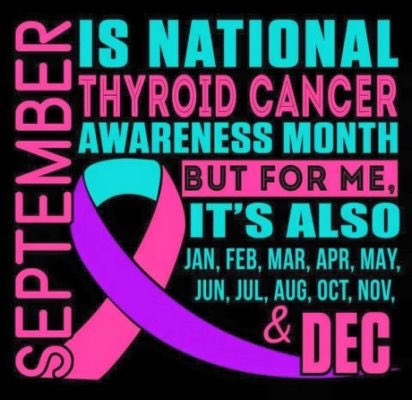 #ThyroidCancerAwarenessMonth Every day people with thyroid cancer (and those who support them) fight to end #thyroidcancer #endcancer