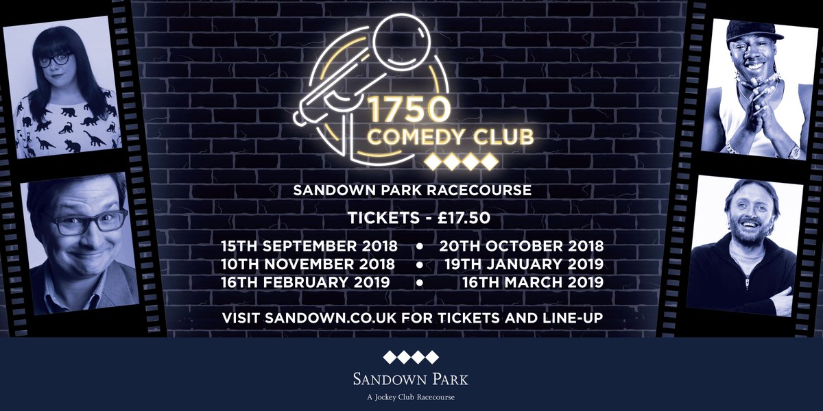 SandownEvents's tweet image. With only 3 days to go until our first Comedy Night it's time to get your tickets! Join us &amp;amp; see some of the best acts on the circuit at The 1750 Comedy Club. Tickets selling fast, check out the line up &amp;amp; book now: po.st/comedyclub👏 #comedy #laughteristhebestmedicine