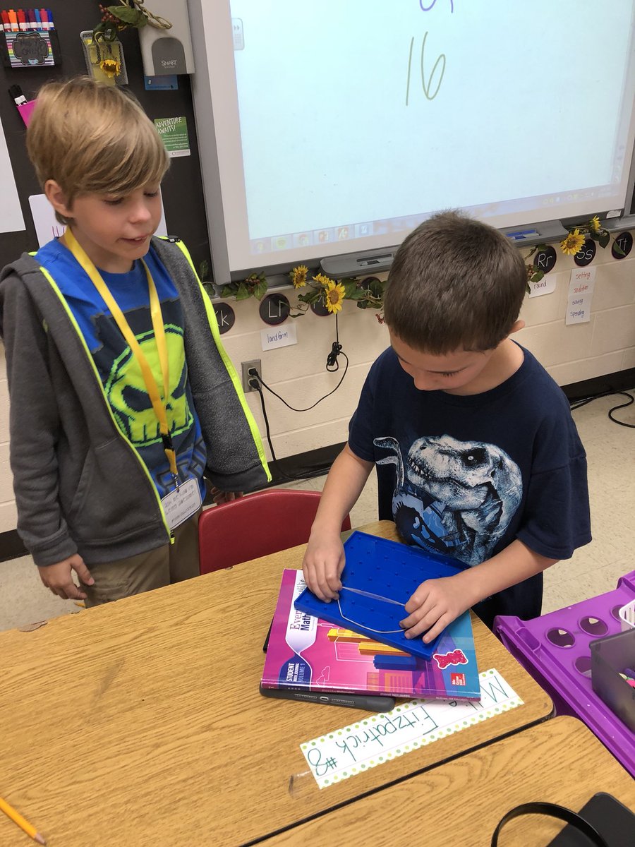 MrsStout19's tweet photo. Given a perimeter can our fourth graders create a rectangle with lengths and widths that work in the formula? Oh yeah they can! #PantherPride #WeAreElwood https://t.co/VKc4m7b0aO