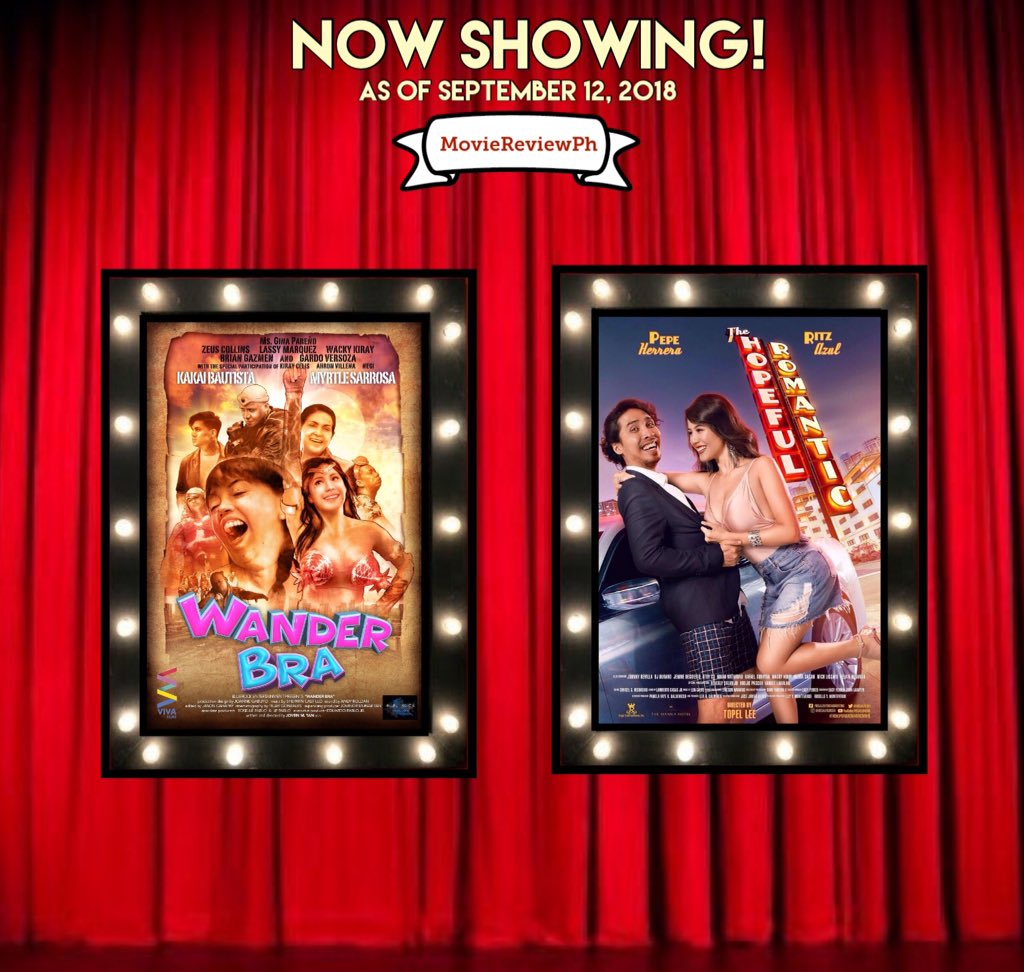 MovieReviewPh's tweet photo. #MovieReviewPh #NowShowingMovies #MonthOfSeptember
Your Guide fellow Ph Movie Goers!
Foreign Movies:
- #AXL
- #ThePredator
- #ASimpleFavor
- #WheelyFastAndHilarious (#SMCinemaExclusive)
- #FinalScore
Pinoy Movies:
- #TheHopefulRomantic
- #WanderBra
#Tofarm Festival 2018 https://t.co/z6FLZwwl6k