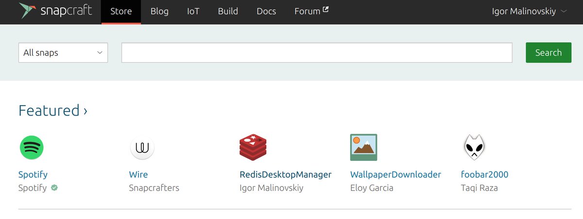 dev_rdm's tweet image. @RedisDesktop is now featured app on awesome @snapcraftio