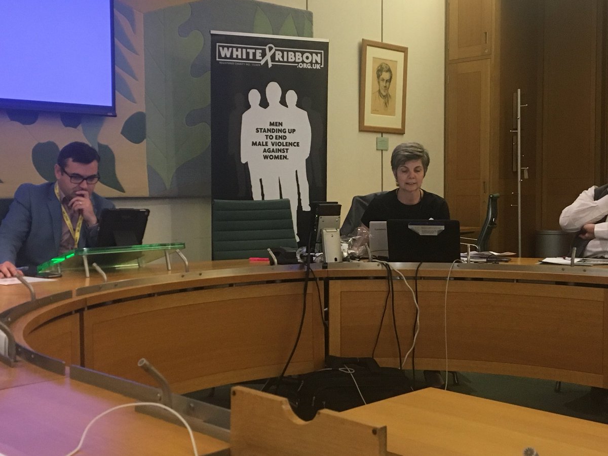 Attending <a href="/APPGWhiteRibbon/">APPG White Ribbon UK</a> AGM to support Chairperson @GavNewlandsSNP. Very interesting presentation on their important work #endmaleviolenceagainstwomen