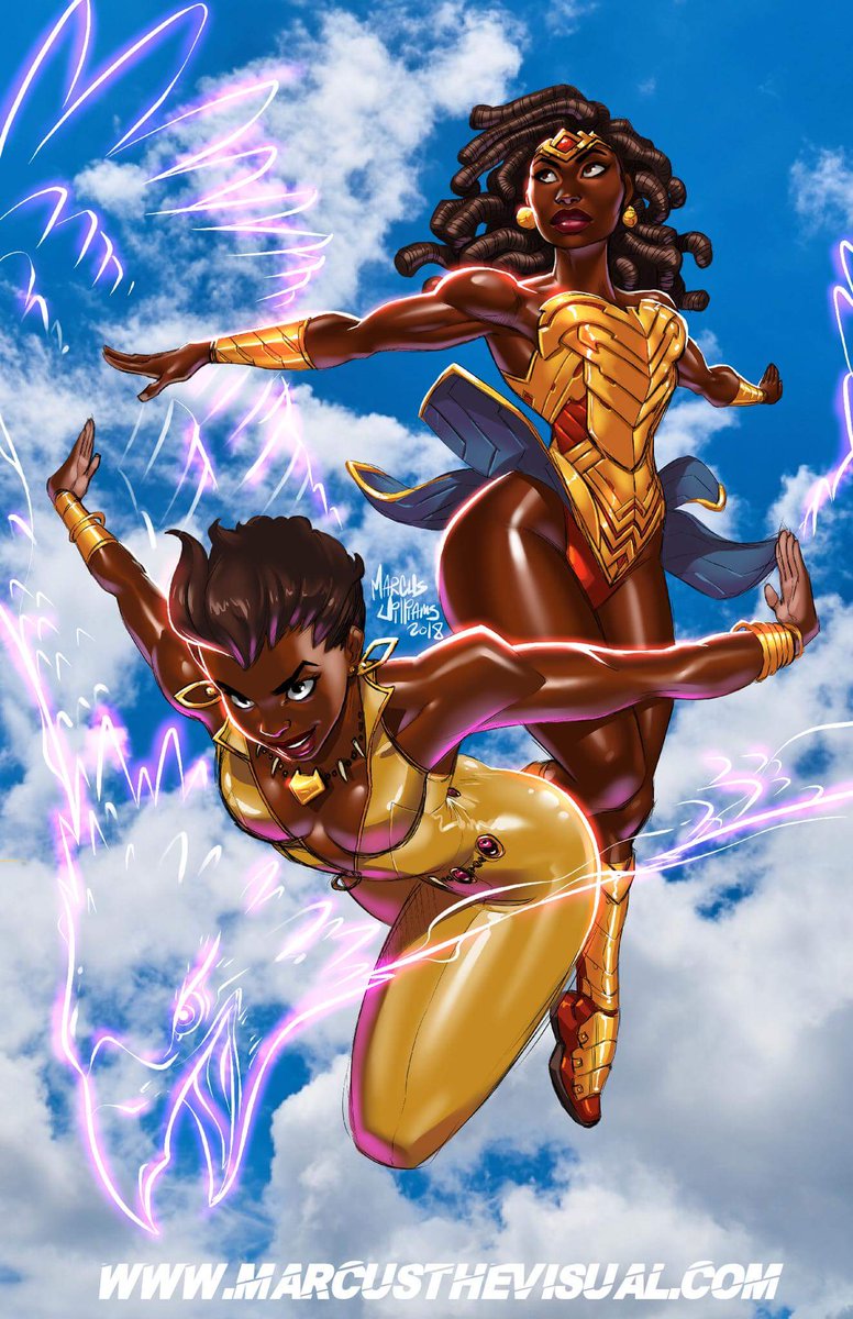marcusthevisual's tweet photo. Nu’bia and Vixen are up next for a crossover that could be amazing with the right approach to the story. Both receive their powers from the gods and would be more than a force to be reckoned with. More to come. Peace ya’ll https://t.co/gZs4ZNUE3P