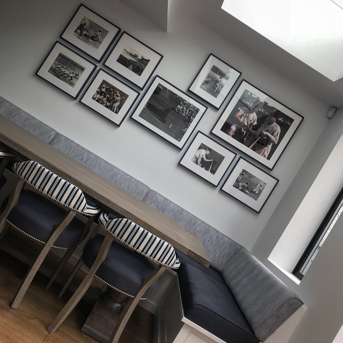 Artwork installation - very happy with today’s art installation. Loving photography gallery made using the client sport images in a <a href="/JohnJonesLondon/">JohnJonesLondon</a> custom made blue frame.
.
#framing #artinstallation #art #photography #navy #custommade #framing #johnjoneslondon