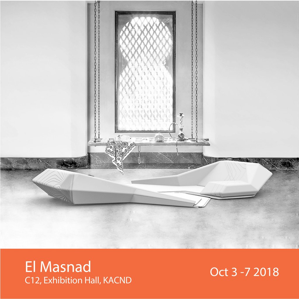 SaudiDesignWeek's tweet photo. Sana Alabdulwahed created the @El_Masnad Lounge Carpet, which is a Silver A' Design Award Winner for Furniture, Decorative Items and Homeware Design Category in 2015.
#SaudiDesignWeek2018 #SaudiDesignWeek #SDW2018 #Design #Art #SaudiArabia #MiddleEast https://t.co/2138na6Xu2