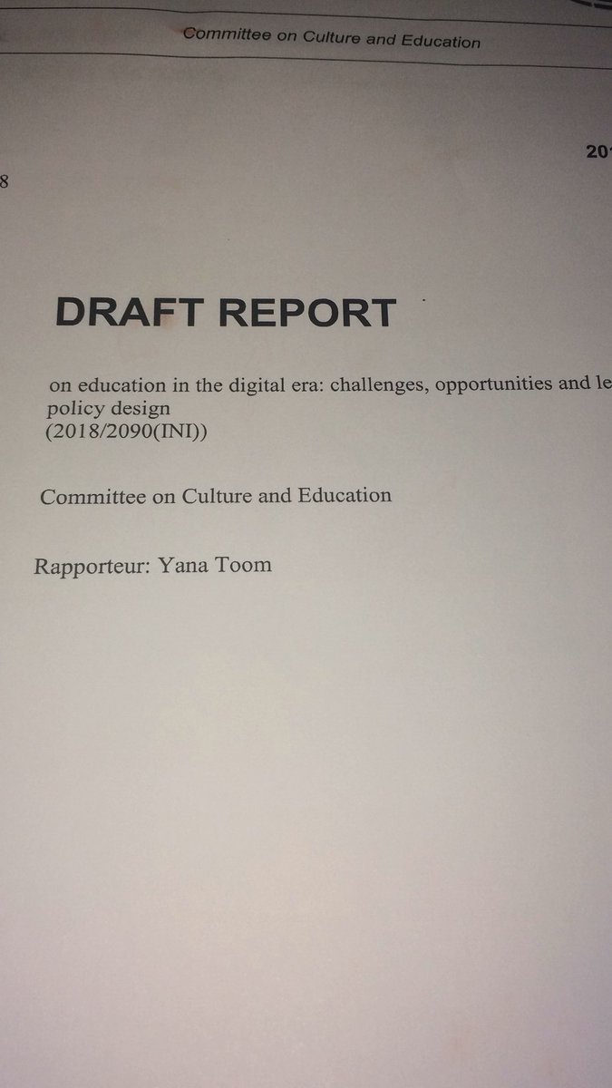 Robodowd's tweet photo. Reading the report led by @YanaToom of @EUparliament underlining the need for teacher education to promote digital skills. She might be interested in the info sheet for policy makers of @EVALUATE_EU study on #virtualexchange in Initial Teacher Education. https://t.co/4YMgoBDV6N https://t.co/bioN1eoOY3