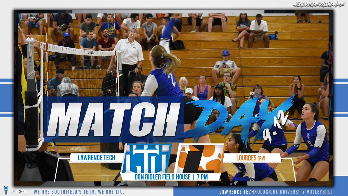 LTU_WVolleyball's tweet photo. It's Gameday! The Blue Devils host Lourdes for a WHAC matchup at the Don Ridler Field House tonight at 7. #BlueDevilsDare

Live Stats: https://t.co/5hfbhaBhow
Live Stream: https://t.co/hePz8urGDl https://t.co/gw6dHkQEHt