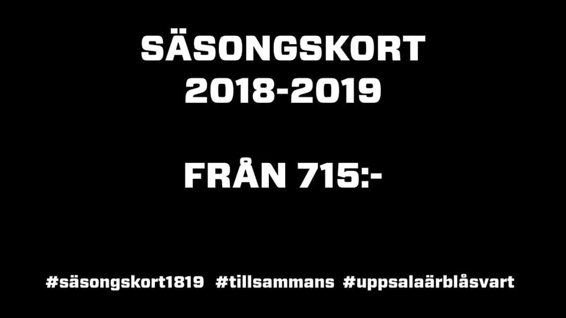 Vill du vara med på hela resan? September ut kan du fortfarande köpa säsongskort på bästa plats i arenan!
Du klickar hem ditt kort här:
siriusinnebandy.ebiljett.nu/SeasonList