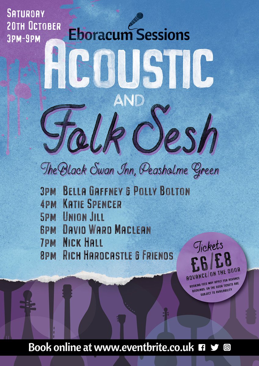 Delighted to share with you the poster for our 20 October #Folk and #Acousti Sesh at @SwanPeasholme!

Go to eventbrite.co.uk/e/eboracum-ses…

RT this post and help us to spread the word about this super amazing event!

#folkmusic #music #livemusic #acousticmusic #york #northyorkshire