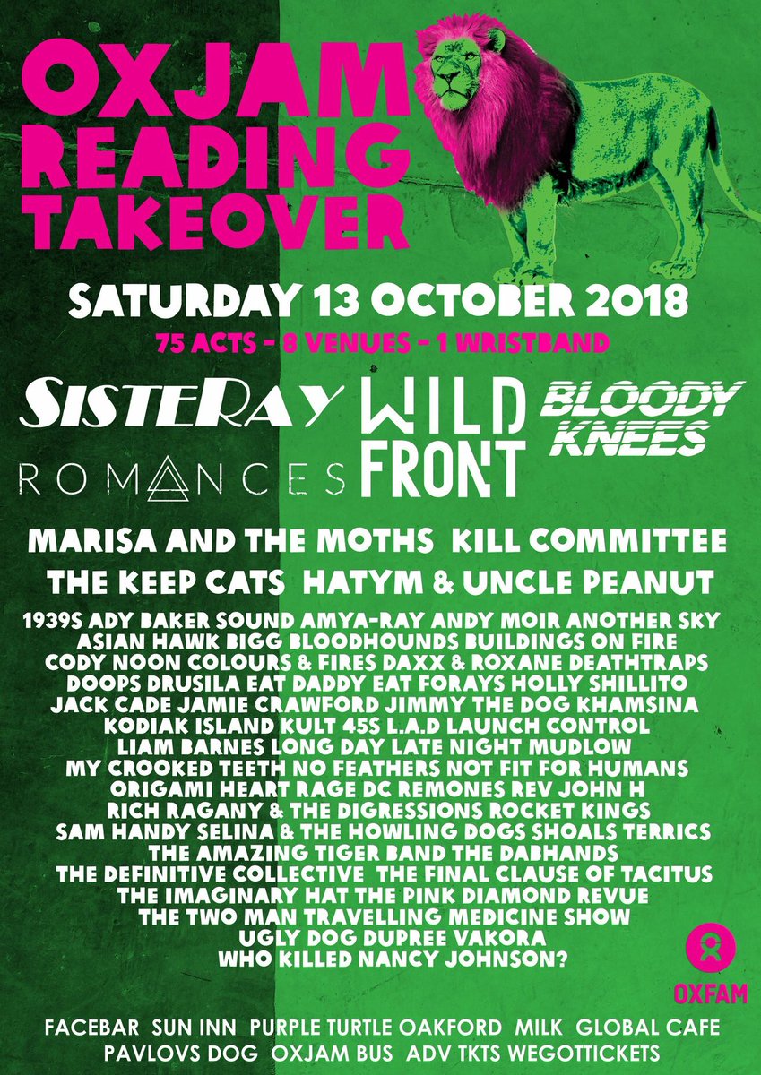 wildfrontuk's tweet image. Great to be a part of the line up for @OxjamReading on Saturday 13th October! 🕺💪🏻 so many sick acts in 1 day! @sisterayuk @BloodyKnees 

Tickets: oxjamreadingtakeover.co.uk