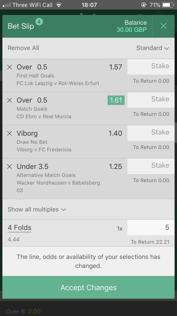 BoomInsta's tweet image. Very Small Stakes Inplay 4 Fold 🔥🔥🔥