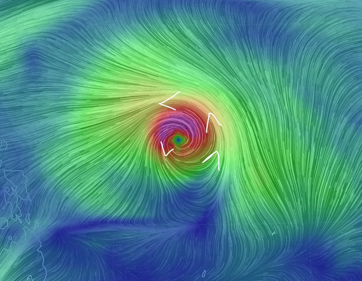 Jaxeyes904's tweet photo. @WunderCave The major difference between #HurricaneFlorence and #TyphoonMangkhut seems to be the less restricted outflow of Mangkhut at about 38,000ft up. #EarthNullSchool 1. Florence 2. Mangkhut https://t.co/AHvIPbEjpy