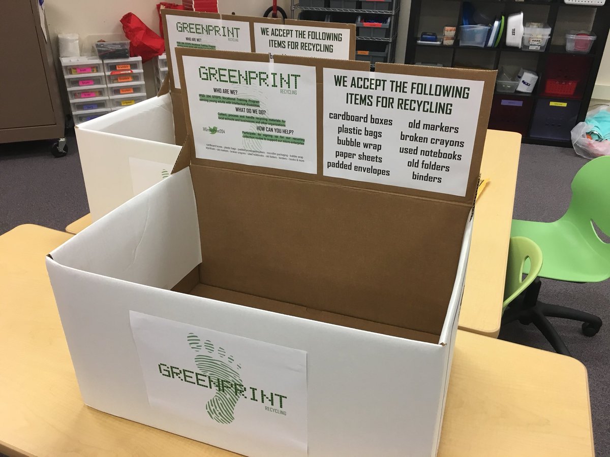 <a href="/GreenPrint204/">GreenPrint</a> collection boxes coming to a <a href="/WaubonsieValley/">Waubonsie Valley HS</a> classroom near you! #reduce #reuse #Recycle #gogreen @KateMikeSTEPS <a href="/204STEPS_Eagles/">Eagle Nation</a>