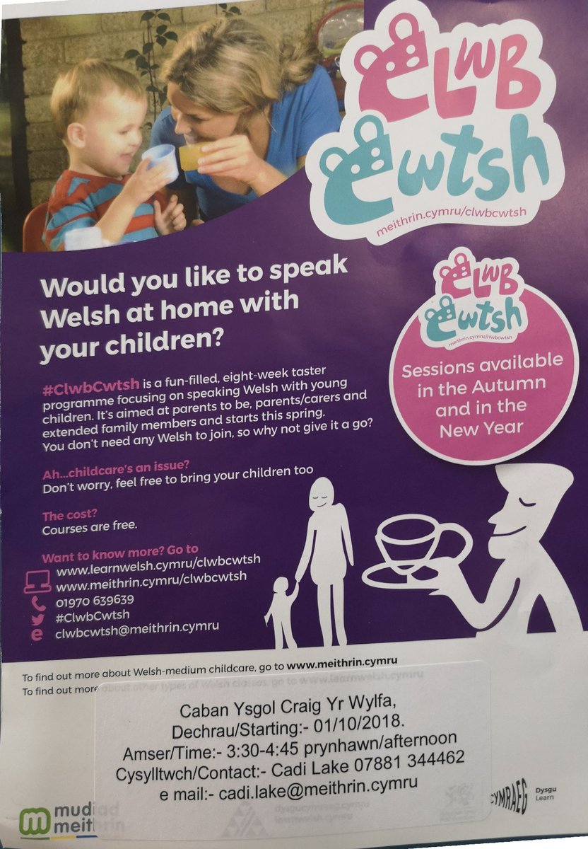 Great opportunity to learn Welsh here in the Cylch Cabin at the school. Starting 1/10/18 <a href="/MudiadMeithrin/">MudiadMeithrin</a> <a href="/Seithennin/">Borth Community</a> <a href="/PoblAberystwyth/">Pobl Aberystwyth</a> <a href="/Cymraegforkids/">Cymraeg i blant 🏴󠁧󠁢󠁷󠁬󠁳󠁿</a>