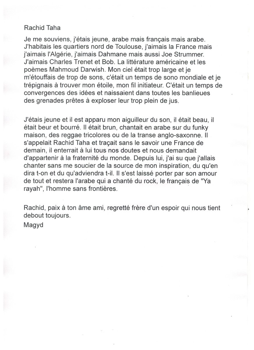 Magyd Cherfi (@magydcherfi) on Twitter photo 