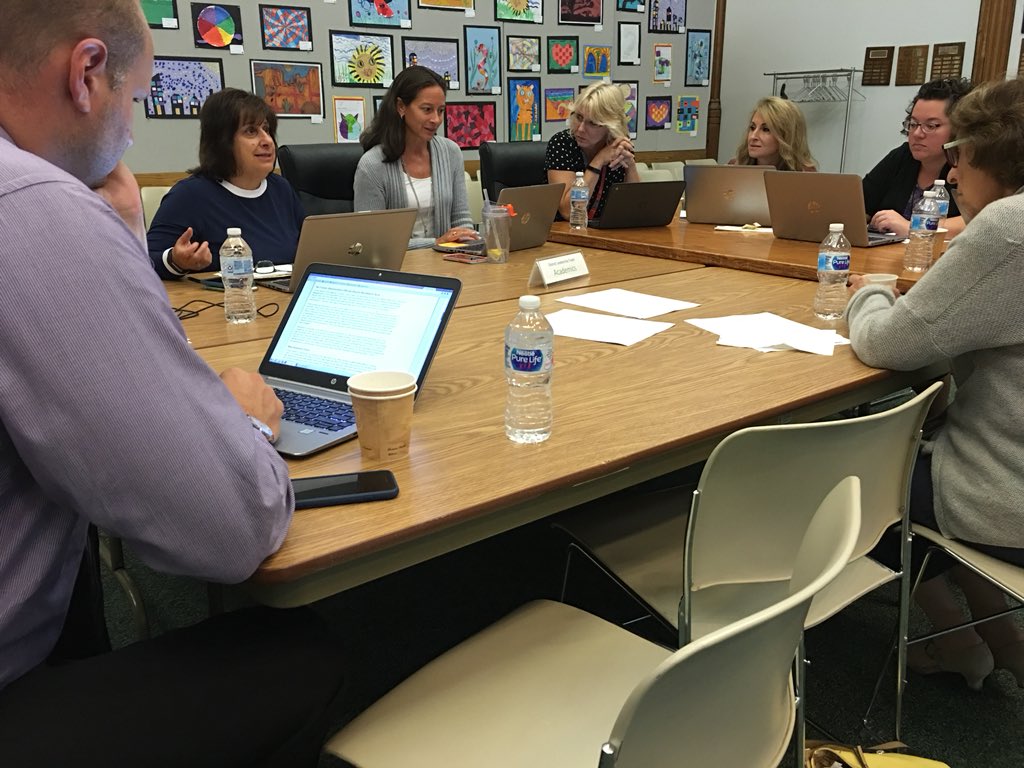 TechSMoore's tweet photo. #MeridenDLT focused on aligning District and School Improvement plans #HereStudentsSucceed https://t.co/kg8fzsS56Z