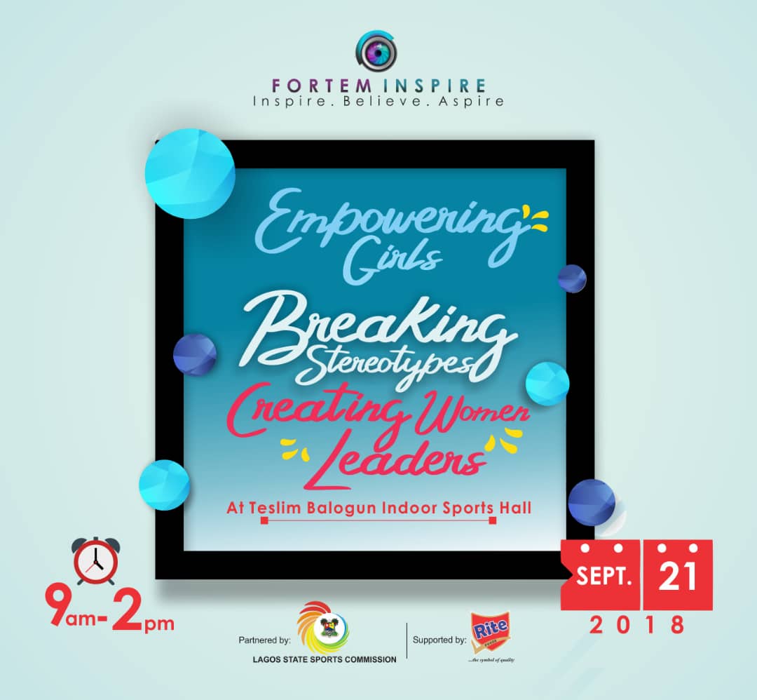FortemInspire's tweet photo. We are extremely excited to announce that the 2018 edition of "Fortem Inspire" comes up on the 21st of September. The joys and fulfilment of last year is still with us and we can wait to add to it. Over 100 young girls, from 8 years to 17 years will be empowered through sports https://t.co/kW4H2920lU