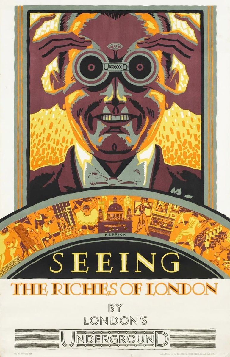 My goodness me , to speak in the words of the age when this would be seen  spiffing  and top hole! With an added  by gads!  Amazing piece of 1920s Underground art.