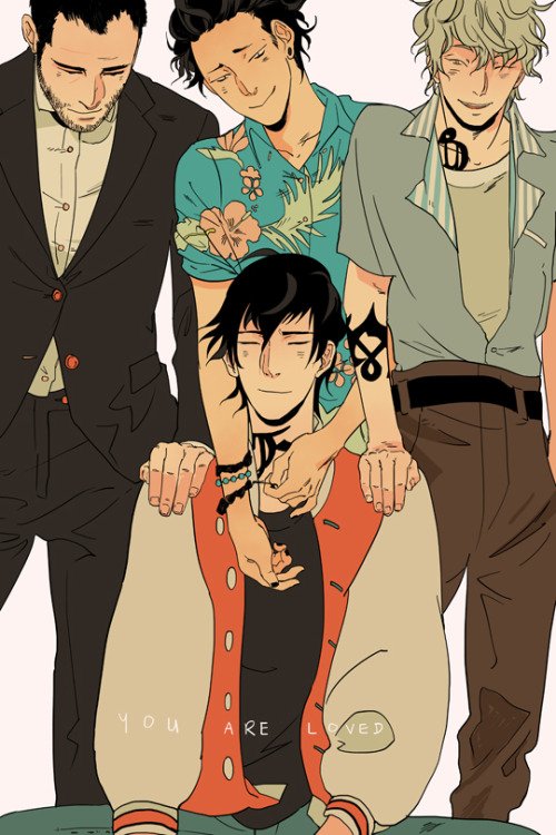 shipperbyheart's tweet image. .@CassandraJP drew this beautiful art for Alec&apos;s 29th Birthday, where he is happily surrounded by his father, the love of his life and his parabatai. Alec is loved in the books, and definitely very loved by me.