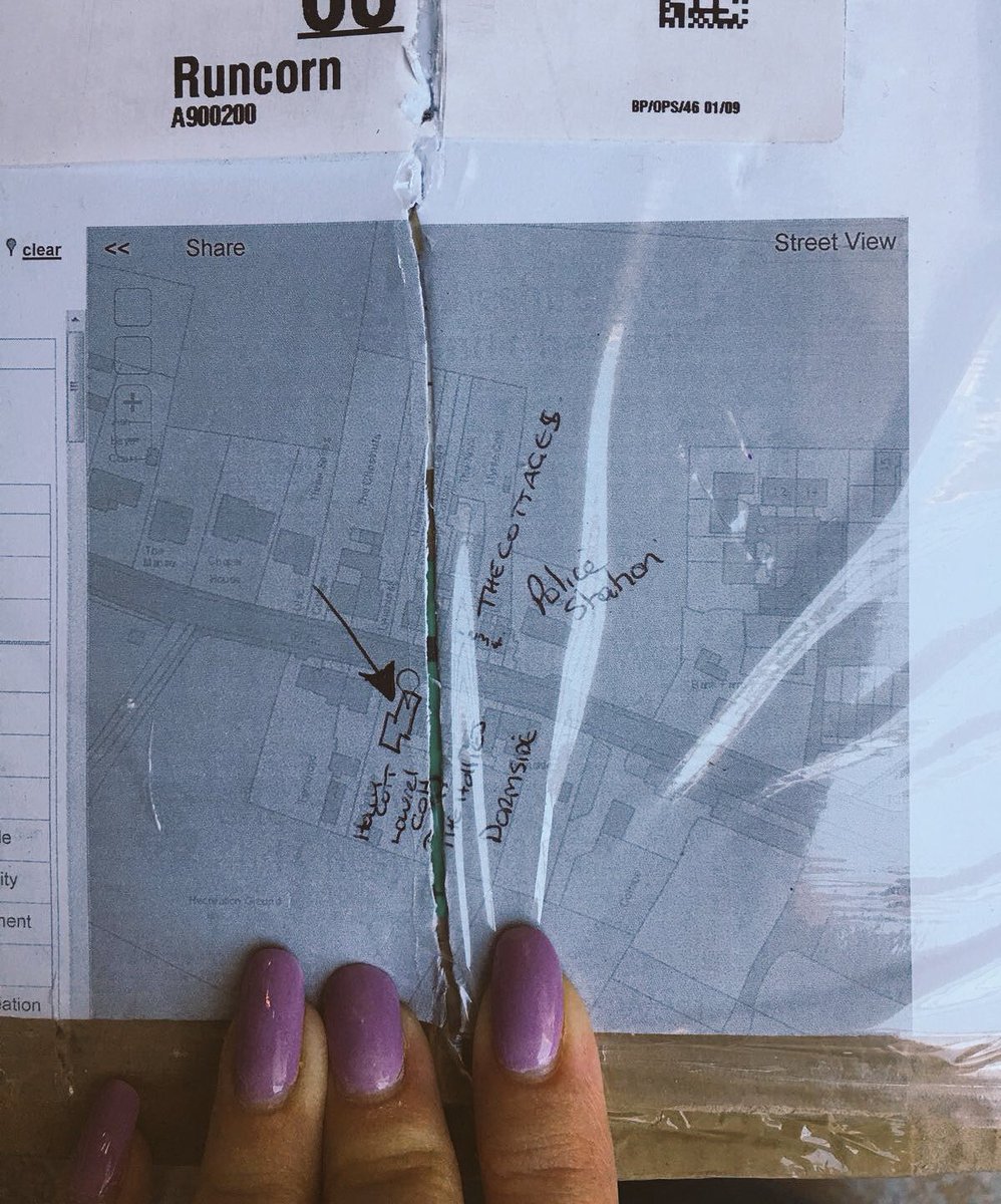 codebeef's tweet image. Received a package with a map taped to the top rather than the more traditional address.