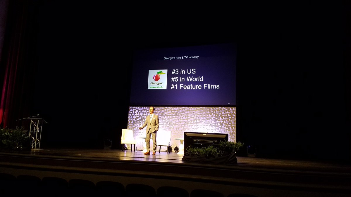 tomwillner's tweet photo. What a success story. Jeff Stepakoff from the @GAFilmAcademy - $9.5 billion dollar industry in GA, 100k jobs, 300 new businesses, and a partnership with USG to train our workforce in our state schools. #interactUSG https://t.co/z5efaD67RG