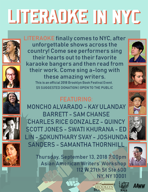 kayapress's tweet image. LITERAOKE IN NY is happening tomorrow! RSVP now kaya.com/2018/08/litera…  #Literaoke #KayaPress #NewYorkEvent #KayaPressinNY #IndependentLiteraryPublishing #BrooklynBookFestival