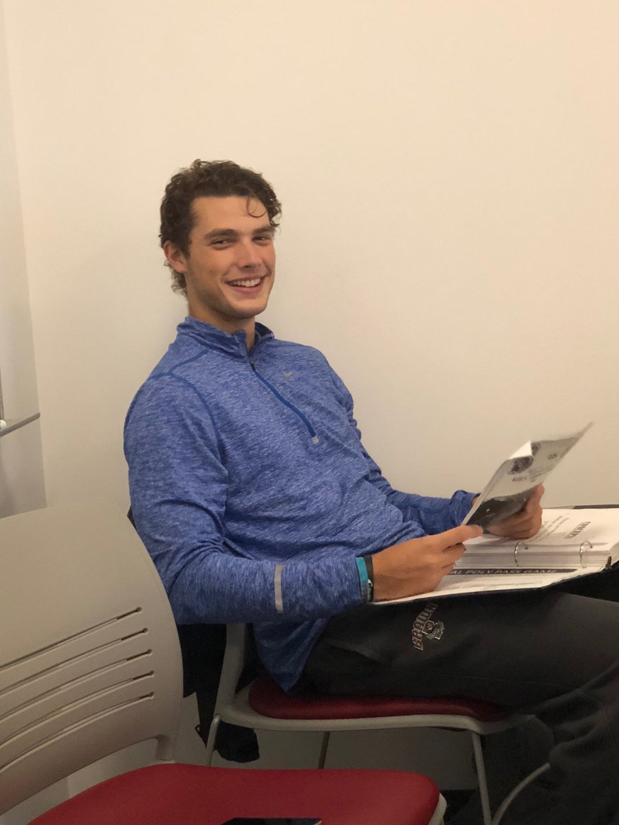 CoachDeckUofM's tweet photo. Happy B-day to freshman Q Drew Clippert! https://t.co/vniX9EWMSa