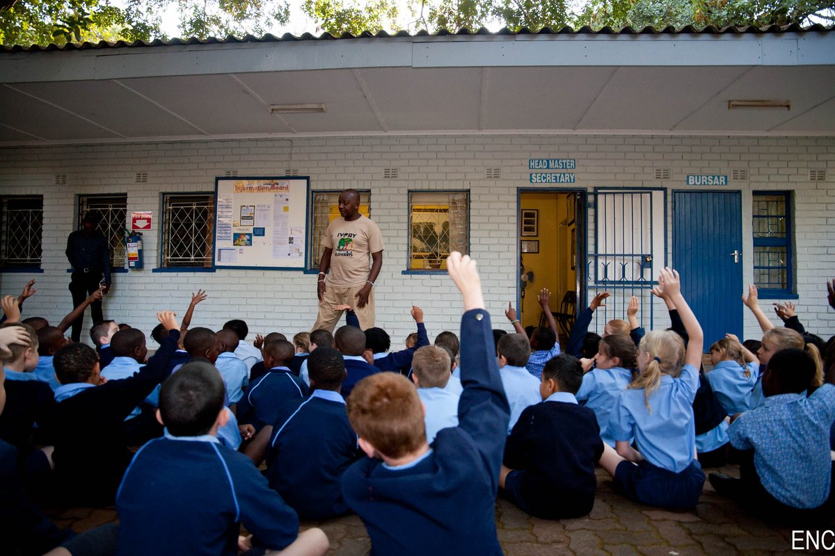 NyamuJim's tweet photo. This morning I addressed young kids at Victoria school. "Why we need to conserve elephant and habitats " #Conservationforbettertomorrow #ZimWalkForElephants #walkforelephants https://t.co/nB5A4md1MC