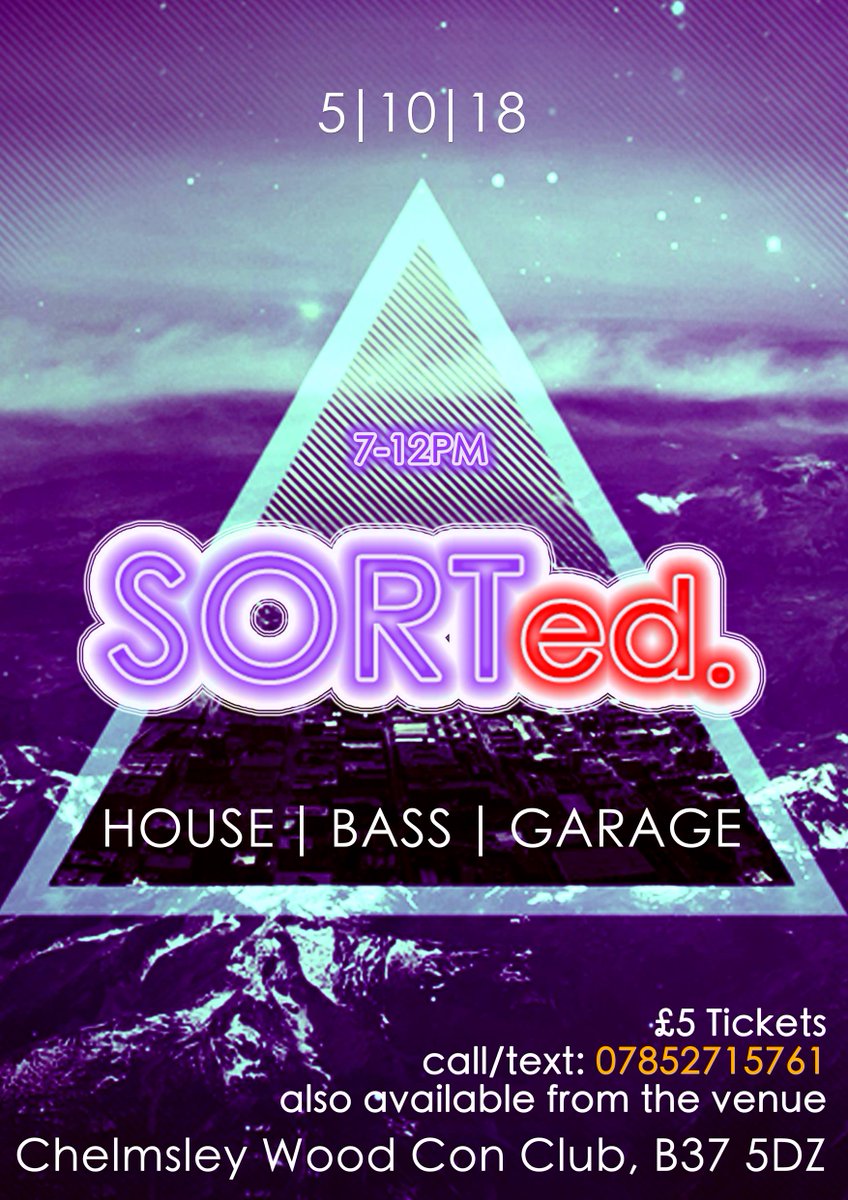 BrumSor's tweet image. What you doing 5th October?!?!!?!?! its going off at the @cwconclub with the best House UKG and DnB party this Autumn!!!

facebook.com/events/2064378…