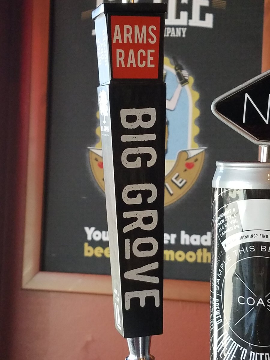 SPageAnkeny's tweet photo. Arms Race Citra Dry Hopped Pale Ale now on tap! Come get one before they're all gone! @BigGroveBrewery #beerthirty #beeroclock #almosthappyhour #drinklocal https://t.co/d76XHQi0pt