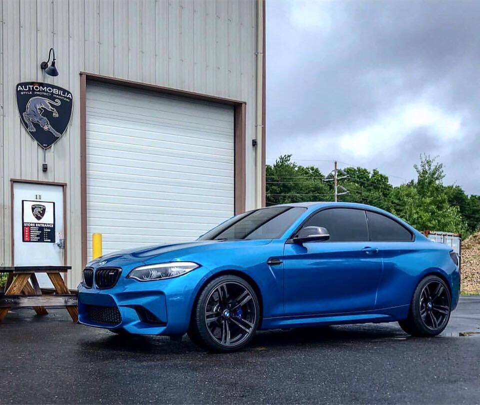 XPEL's tweet photo. #WindowfilmWednesday #repost via @AutomobiliaAuto • • • @bmw M2 now fully equipped with XPEL PRIME XR PLUS window tint & full frontal XPEL ULTIMATE PLUS paint protection film. #BMW #M2 #XPEL #PRIMEXRPLUS #windowtint #ULTIMATEPLUS #PPF #paintprotection #protectyourinvestment https://t.co/JRK4GONbiD