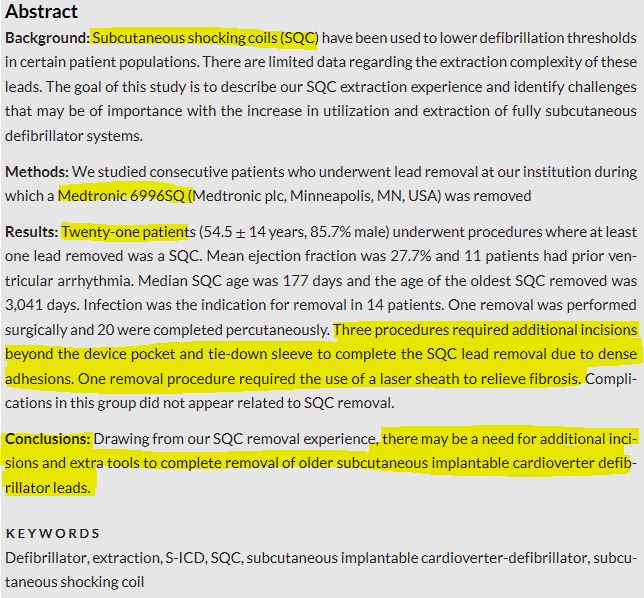 Khaldoun Tarakji (@khaldountarakji) on Twitter photo Raising awareness as we face S-ICD>5 y needing extraction. Removal of subcutaneous defibrillator shocking coils: Lessons to learn for future extraction of subcutaneous defibrillator systems Pacing & Clinical Electrophysiology onlinelibrary.wiley.com/doi/abs/10.111… <a href="/omwazni/">Oussama Wazni</a> <a href="/drsuneet/">Suneet Mittal</a> <a href="/narrowQRS/">JMC</a> Raising awareness as we face S-ICD>5 y needing extraction. Removal of subcutaneous defibrillator shocking coils: Lessons to learn for future extraction of subcutaneous defibrillator systems Pacing & Clinical Electrophysiology onlinelibrary.wiley.com/doi/abs/10.111… <a href="/omwazni/">Oussama Wazni</a> <a href="/drsuneet/">Suneet Mittal</a> <a href="/narrowQRS/">JMC</a>