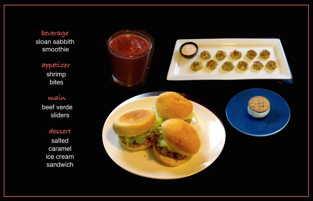 DmitriMatheny's tweet photo. Today’s #OMAD feast from #SassysKitchen (Centralia WA): sloan sabbith smoothie, shrimp bites, beef verde sliders, ice cream sandwich #OneMealADay #Celebrate #WorthTheWait #IntermittentFeasting #Gratitude https://t.co/yc4NpgXrCO