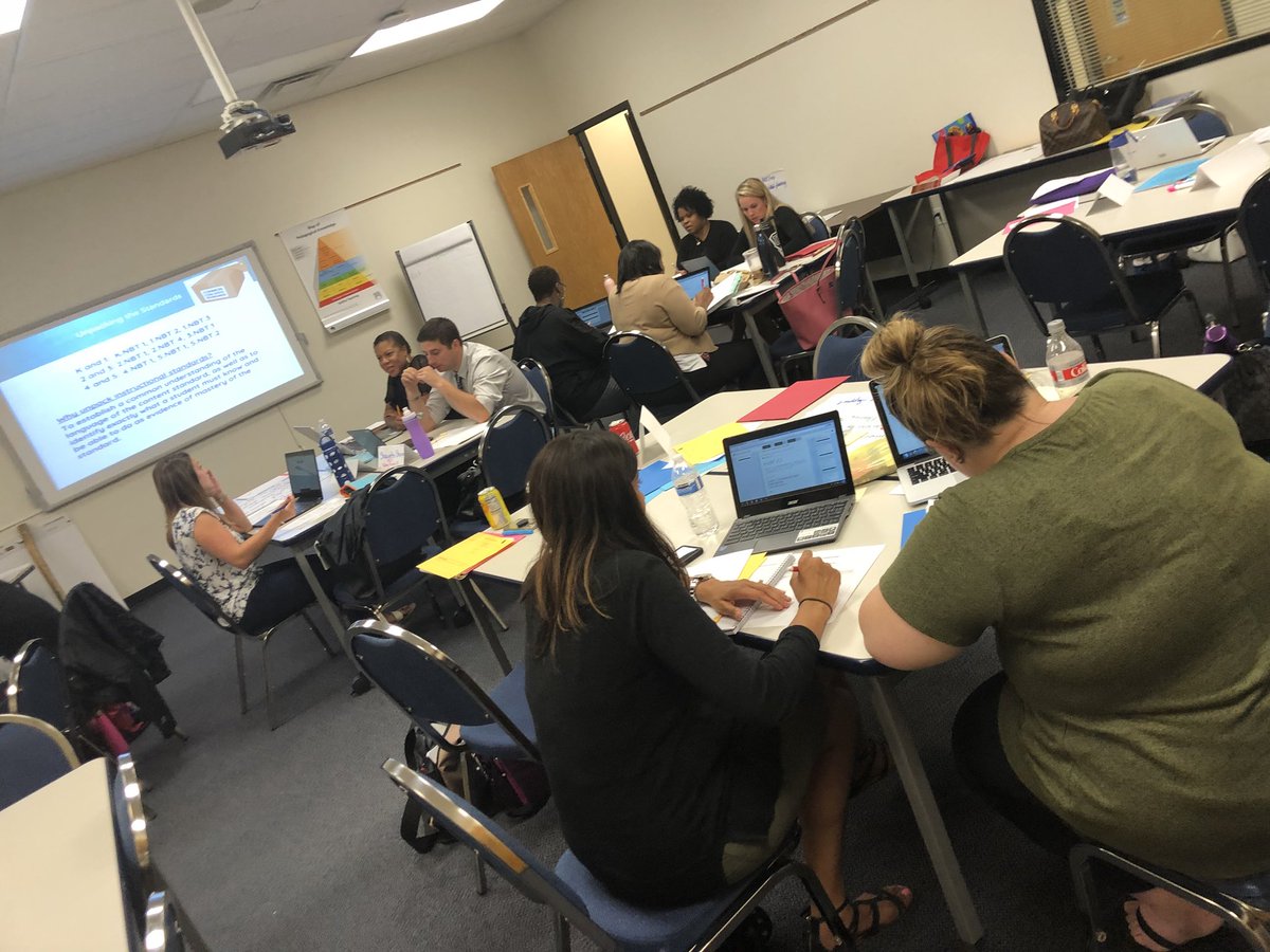 MrsGiampapa's tweet photo. New MCC/Math Reps are unpacking NBT standards to see coherence K-5! #mathfunandlearning https://t.co/zg9pWgZCa7