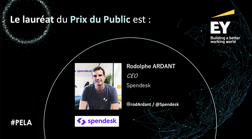 EYFrance's tweet photo. Félicitations à @rodArdant, CEO @Spendesk, qui remporte le Prix du Public #EYPitchUp pour la région Ile-de-France ! #PELA #Entrepreneur https://t.co/QAz3dIIioj